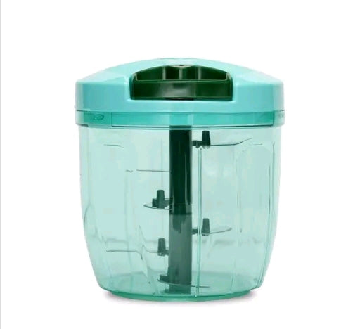 3-Blade Manual Hand Pull Vegetable Chopper | Multi-Purpose Food & Onion Cutter | BPA-Free Kitchen Chopper