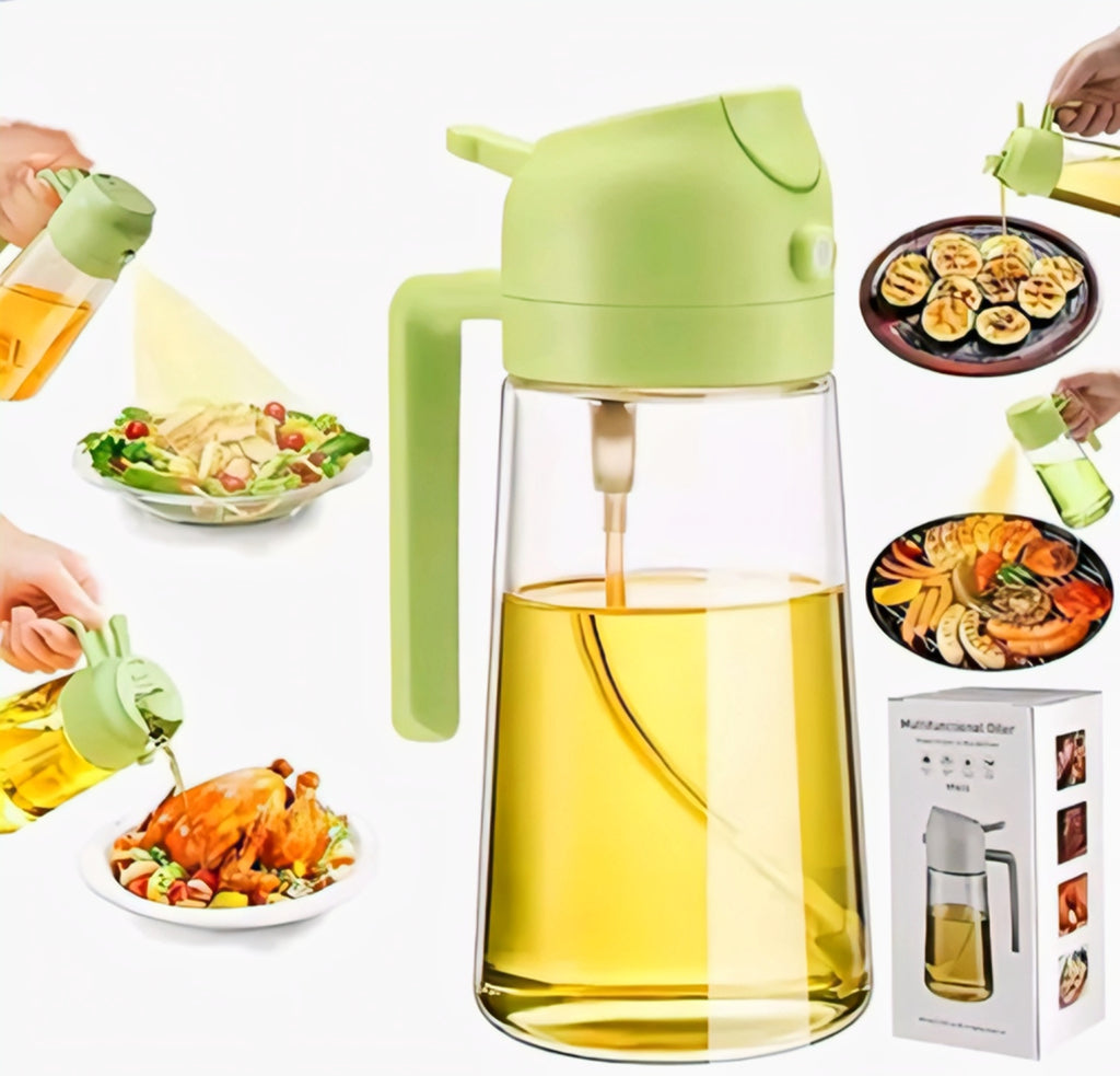 The Oonkra Premium Glass Oil Dispenser Bottle with Leakproof Lid & Easy Pour Spout | Stylish Kitchen Oil Container for Cooking Oil, Vinegar, Soy Sauce & Olive Oil