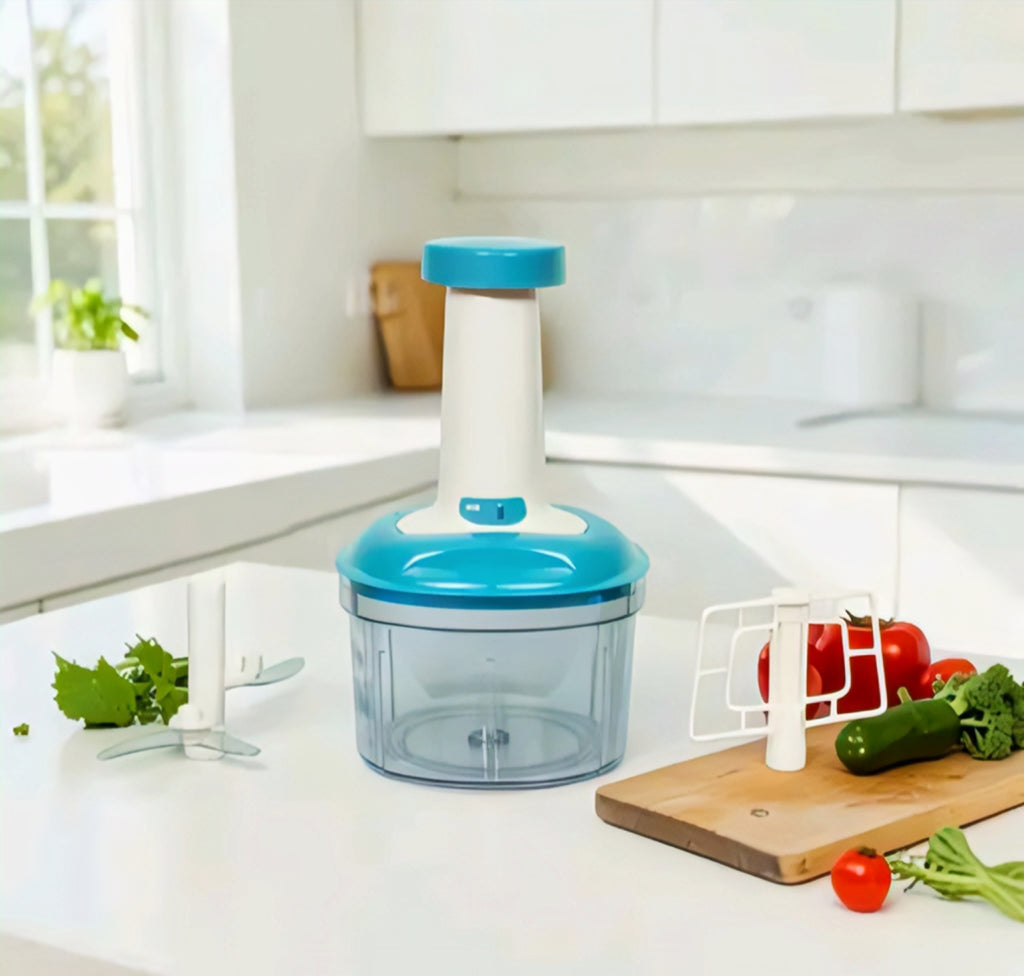 Premium Manual Push Vegetable Chopper | Multi-Purpose Food Cutter for Onion, Garlic & Vegetables