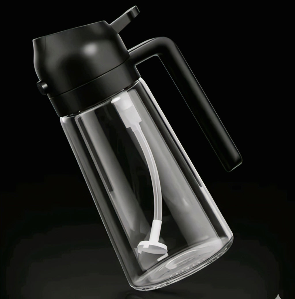 The Oonkra Premium Glass Oil Dispenser Bottle with Leakproof Lid & Ergonomic Handle | Drip-Free Oil Pourer for Olive Oil, Cooking Oil, Vinegar & Soy Sauce
