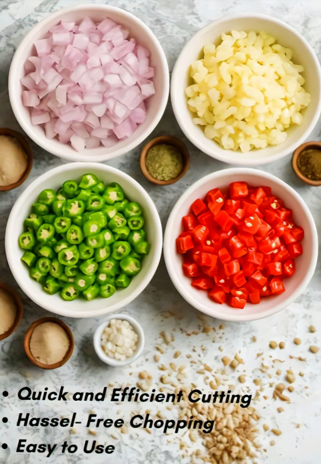 Premium Push Vegetable Chopper | Manual Food Chopper for Onion, Garlic, Herbs & Vegetables