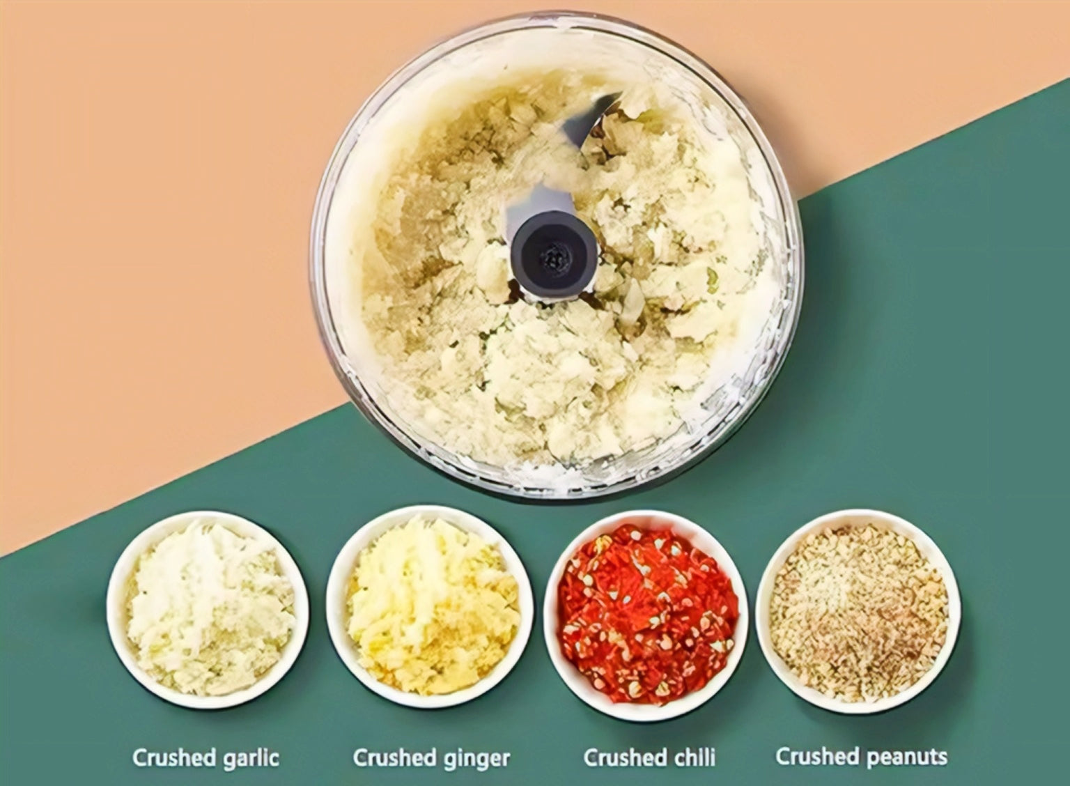 Premium Manual Push Vegetable Chopper | Multi-Functional Hand Food Processor for Kitchen