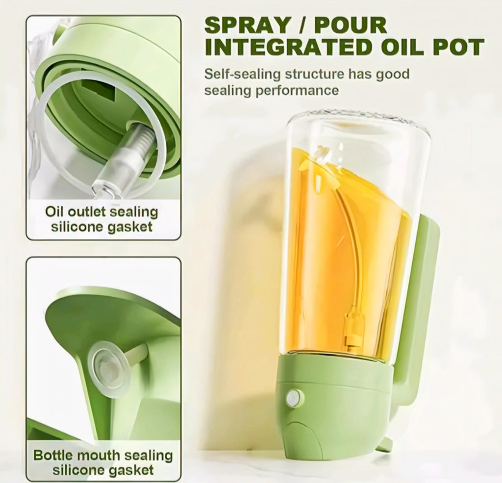 Premium Glass Oil Sprayer Bottle for Cooking – Fine Mist Kitchen Spray Bottle