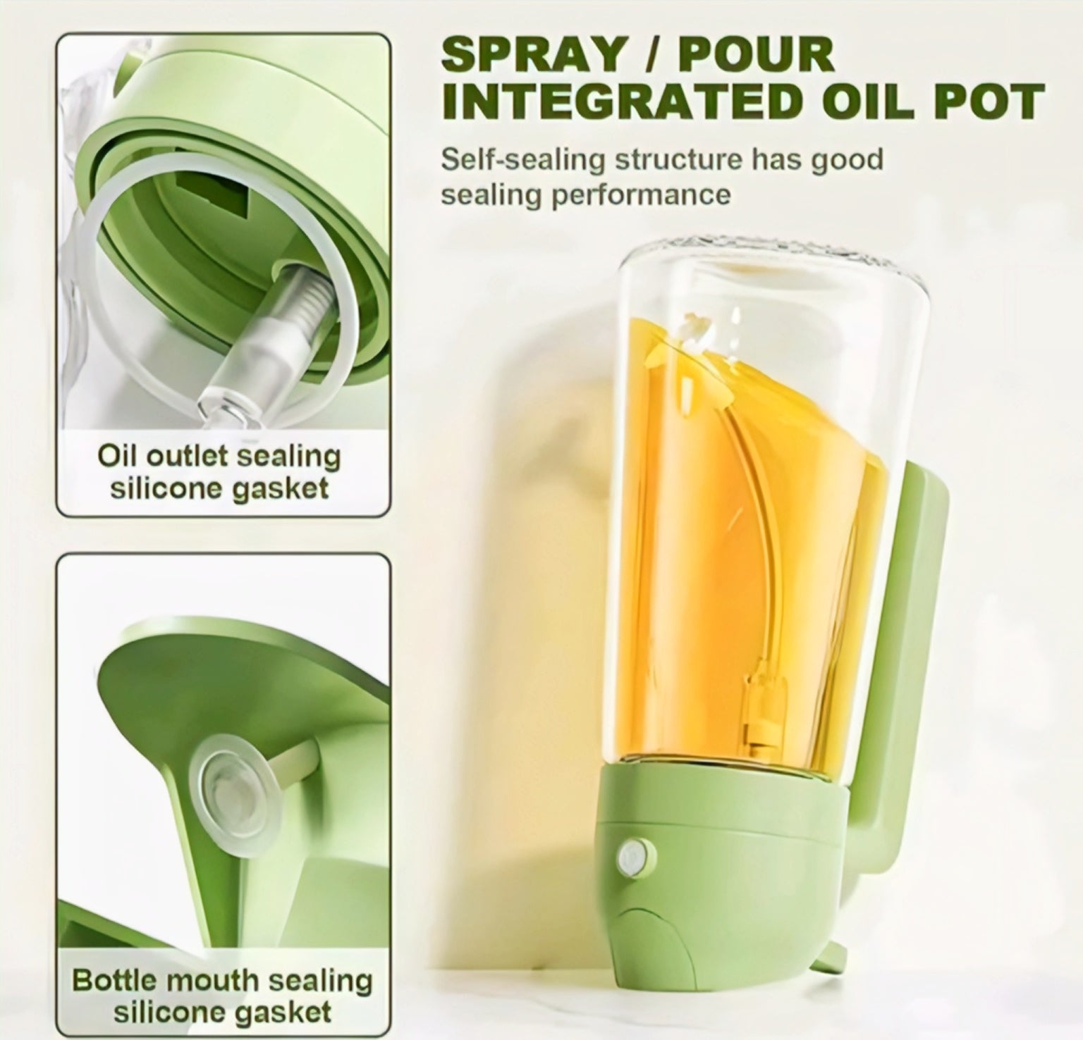 Premium Glass Oil Sprayer Bottle for Cooking – Fine Mist Kitchen Spray Bottle
