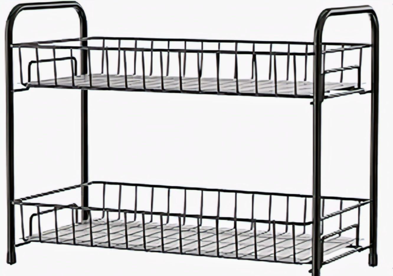 Premium 2-Tier Metal Kitchen Rack | Heavy-Duty Countertop Storage Organizer | Rust-Resistant Multipurpose Shelf