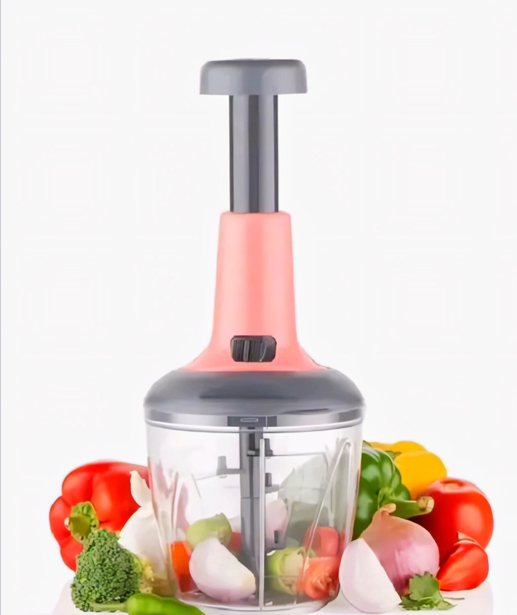 Premium Manual Push Vegetable Chopper | Multi-Functional Hand Food Processor for Kitchen